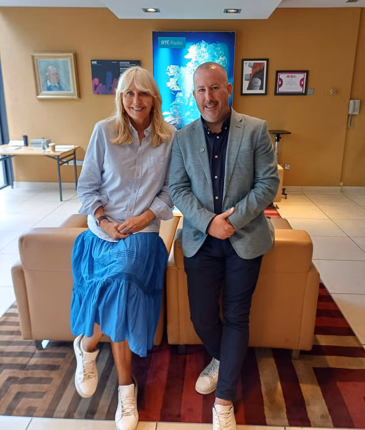 Kieran with Miriam O'Callaghan