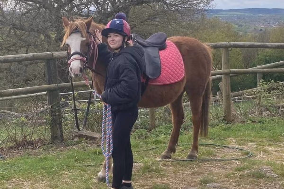 Summer Rose Miles with her pony Princess 