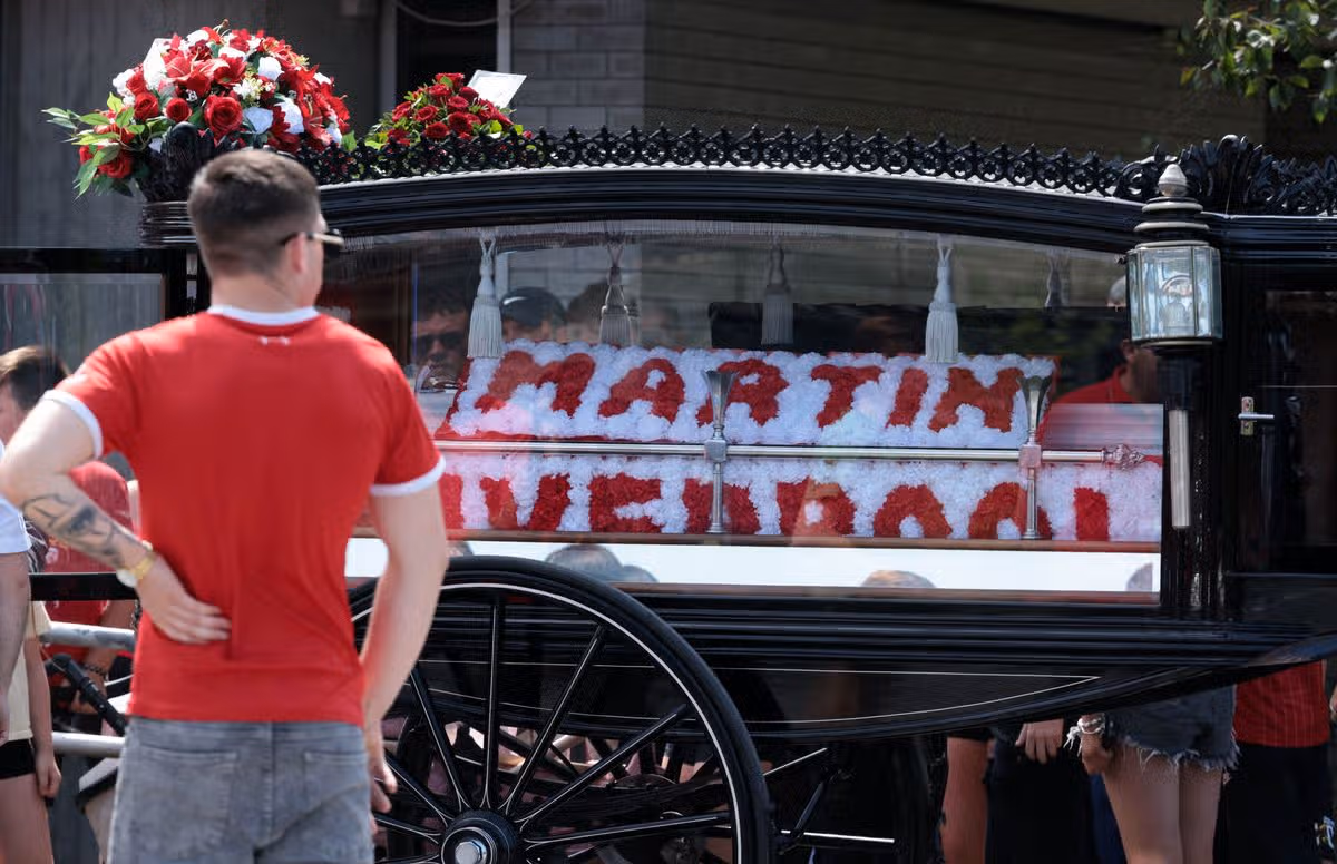 The funeral of Martin Greene took place at Our Lady Queen of Peace Church