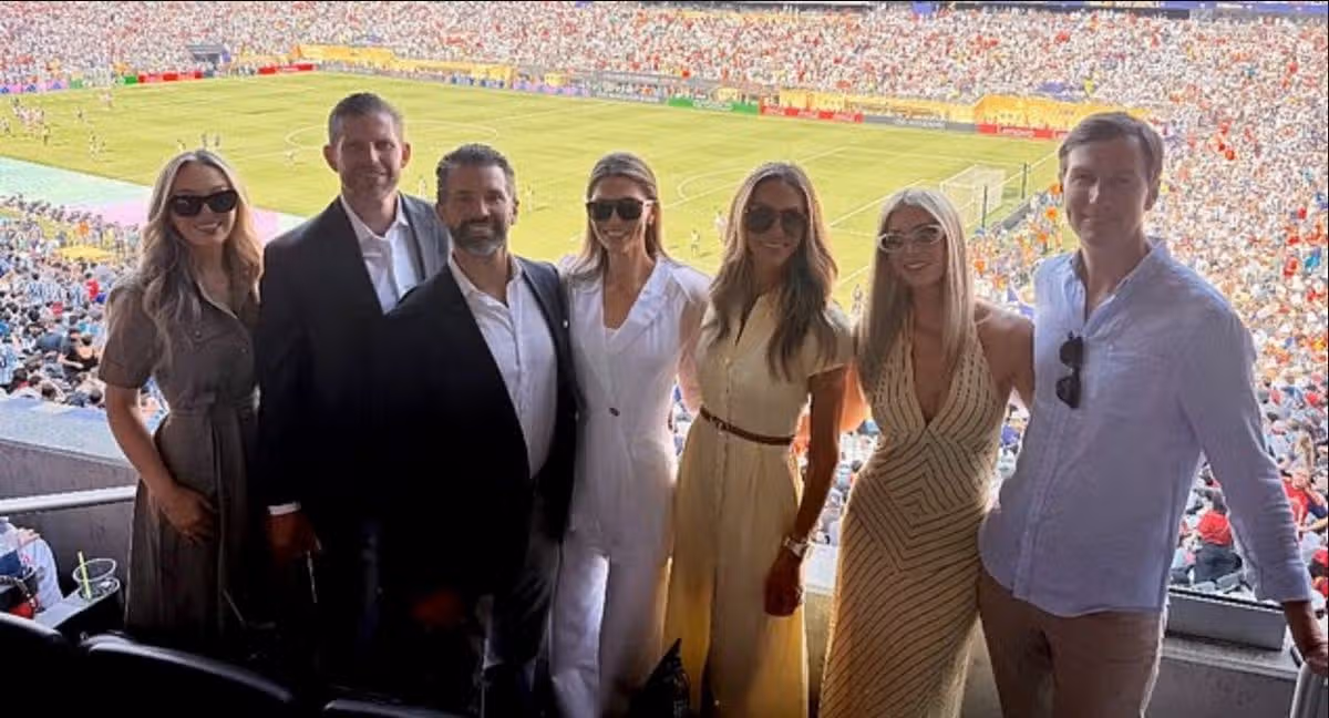 The Trump family at the World Cup Final