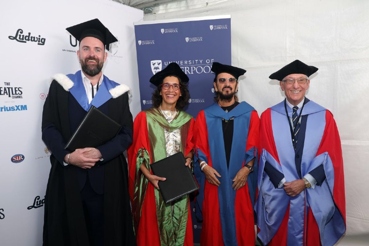 Ringo Starr has received an honorary degree from the University of Liverpool