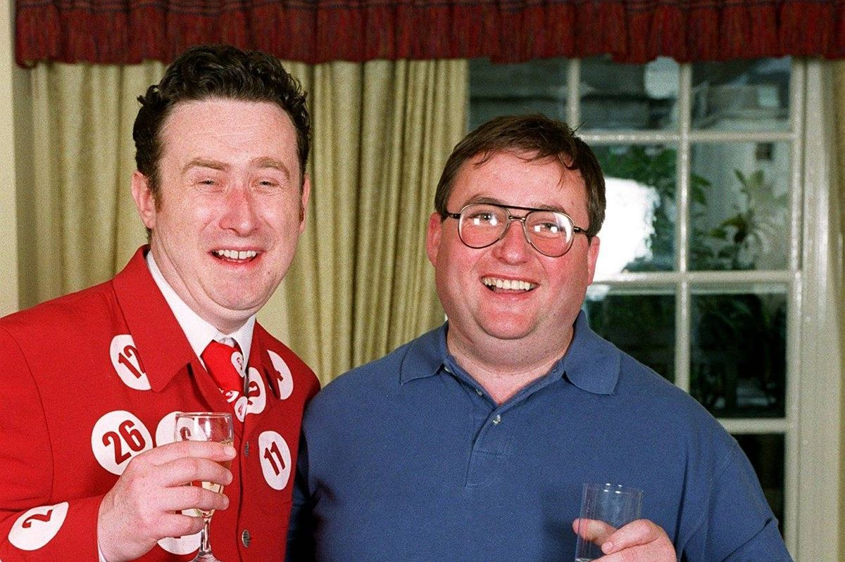 Peter Lavery (right) with Lenny Lottery