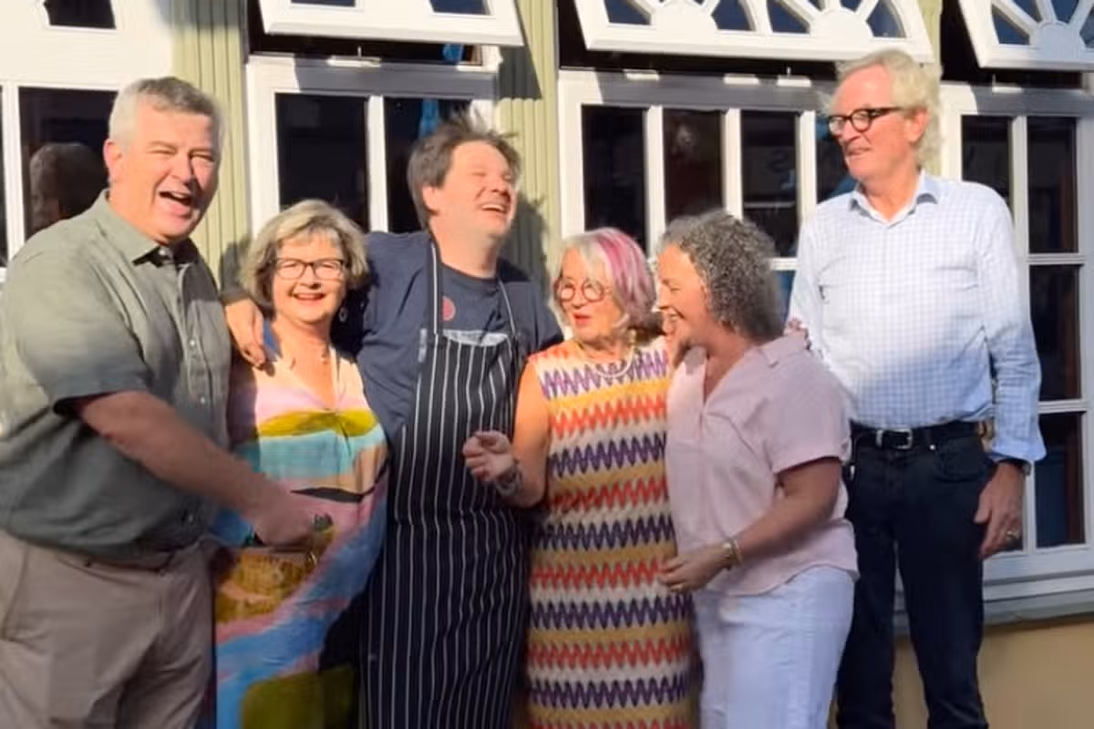 Changing hands between the old and new owners of Aherne's Seafood Restaurant and Townhouse