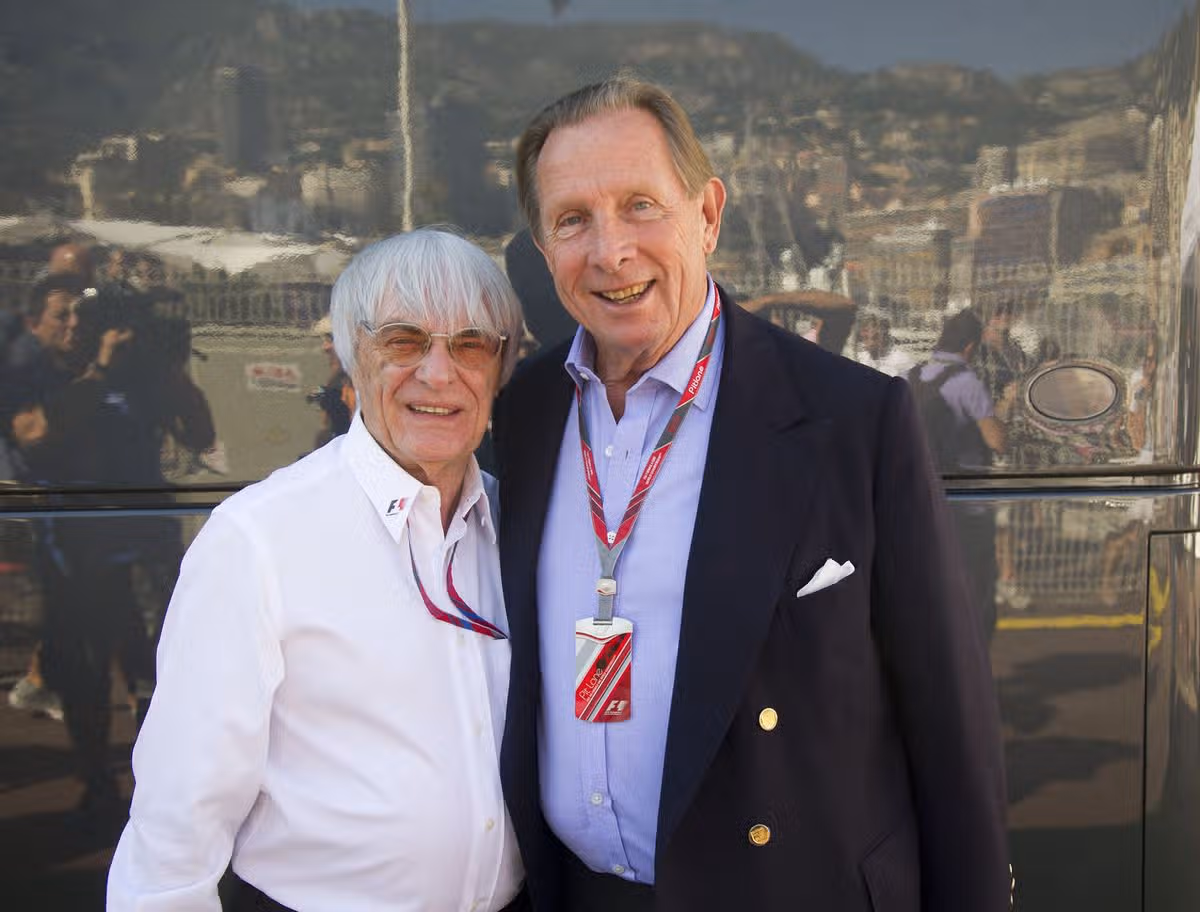 Mr McNally with Bernie Ecclestone at the Monaco Grand Prix in 2011
