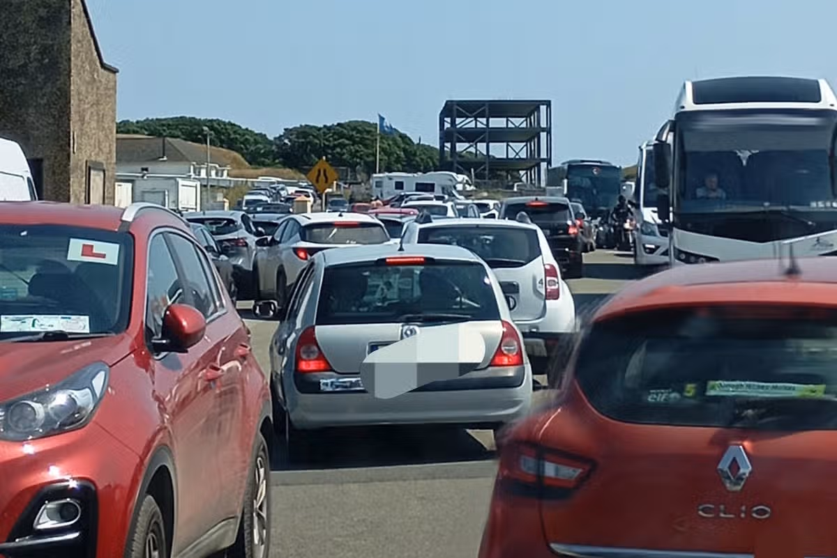 Queues at Garretstown this afternoon