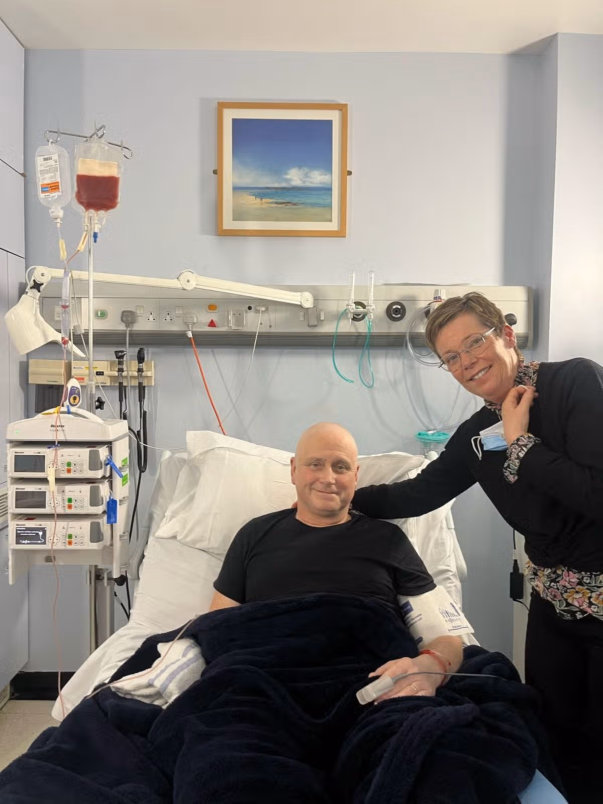 Robert Neill undergoing treatment