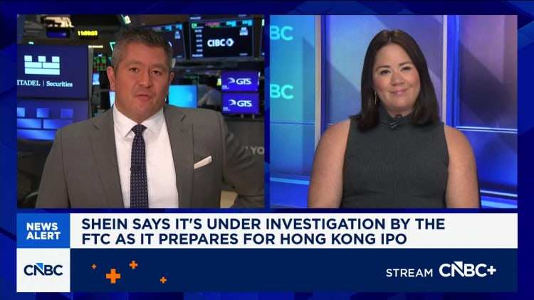 Shein says it’s under investigation by the FTC as it prepares for Hong Kong IPO