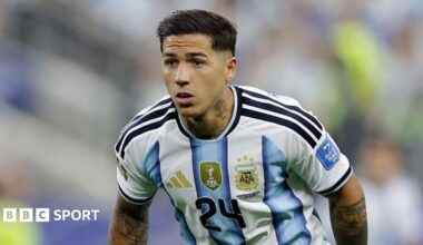 Enzo Fernandez of Argentina during the World Cup match against Austria in June 2026