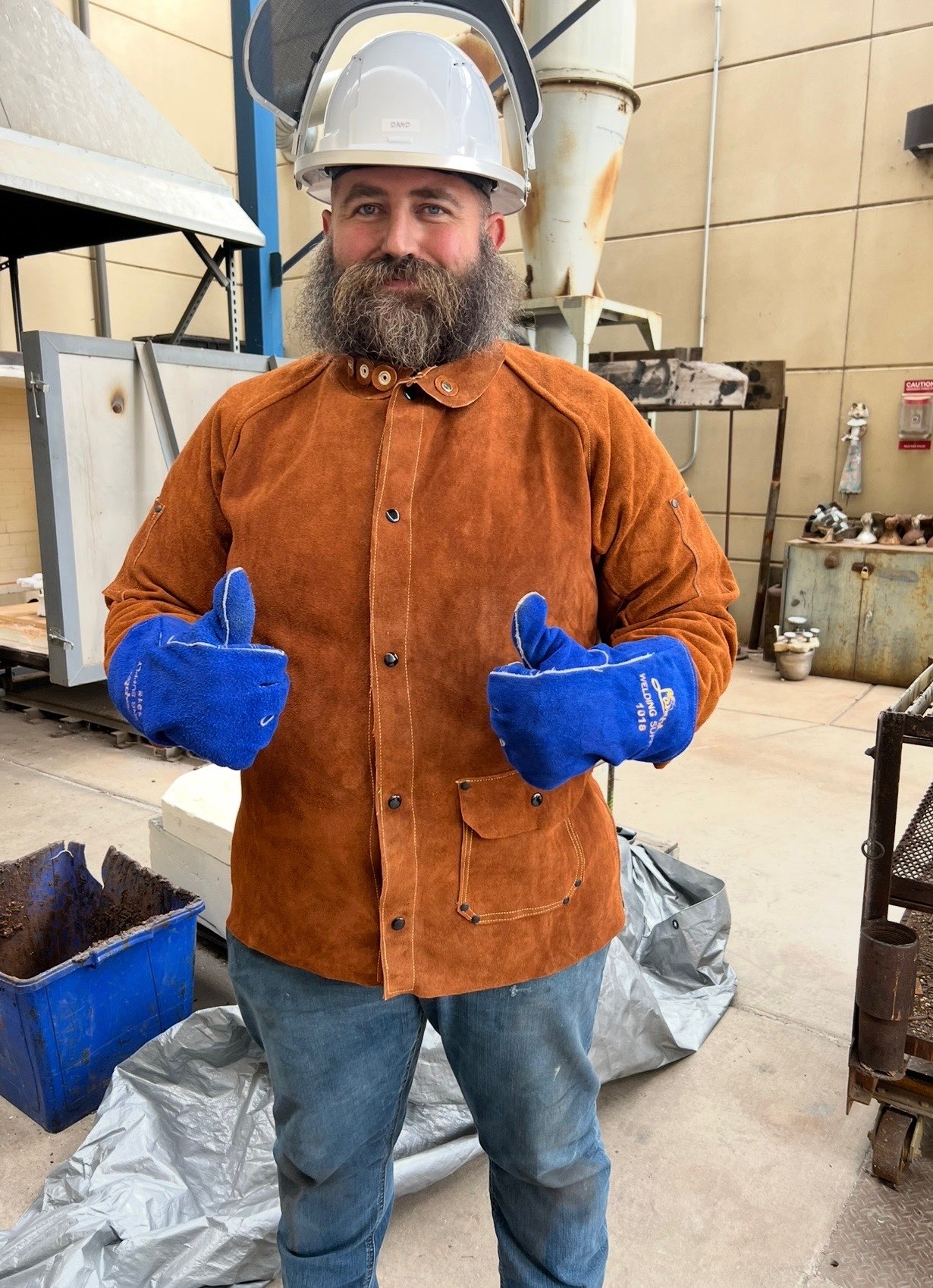 Charles Dan Schluckebier in full uniform prior to the metalworking process. Courtesy photo<br>