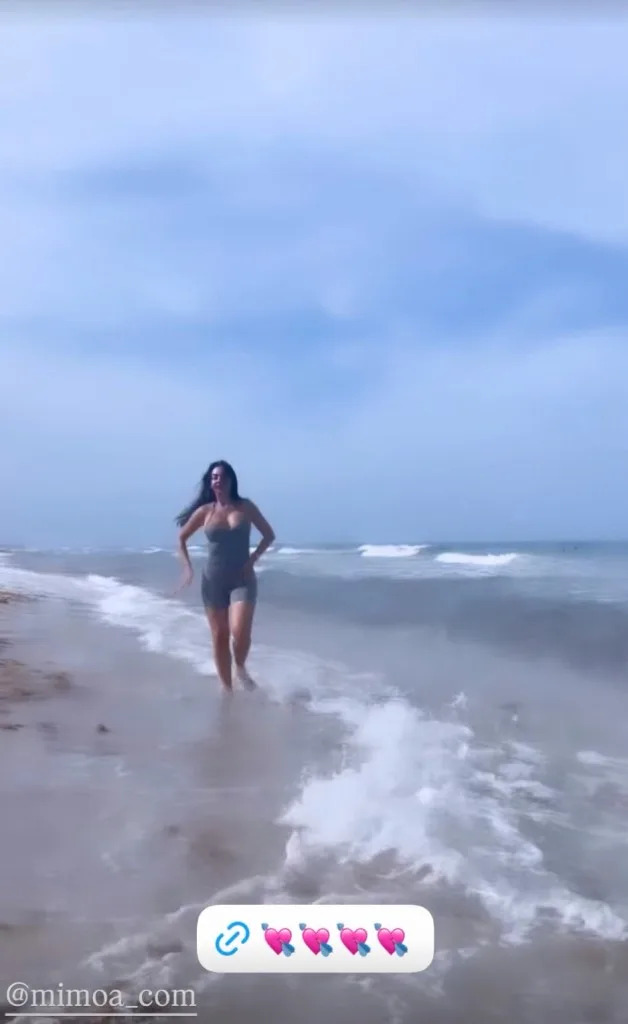 Georgina Rodríguez dances on a beach in a July 2 Instagram story post. Instagram/@Georginagio