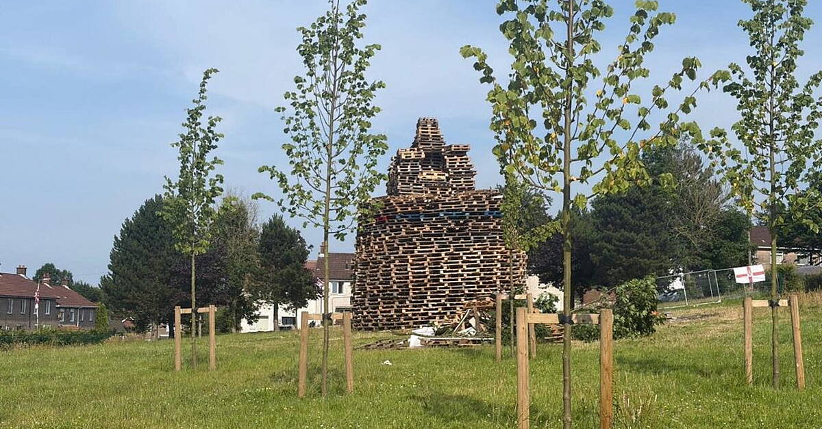 Man dies after accident at bonfire site in Belfast