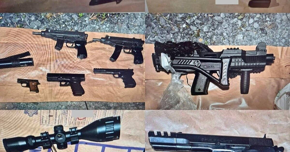 Machine guns, pistols and drugs seized in operation targeting organised crime