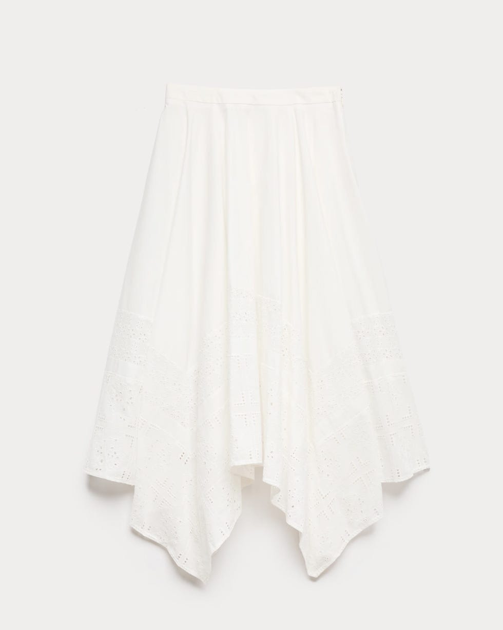 Pure Cotton Cutwork Detail Midaxi Skirt