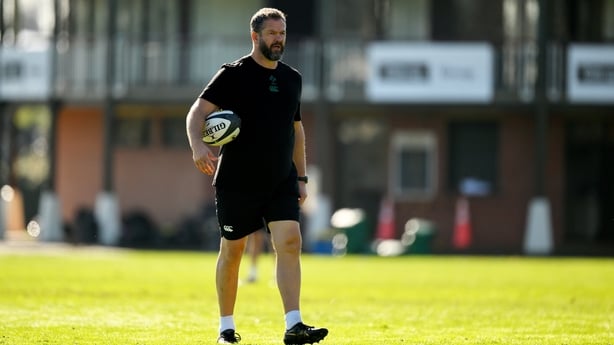 15 July 2026; Head coach Andy Farrell during Ireland Rugby squad training at King's College in Auckland, New Zealand. Photo by Brendan Moran/Sportsfile