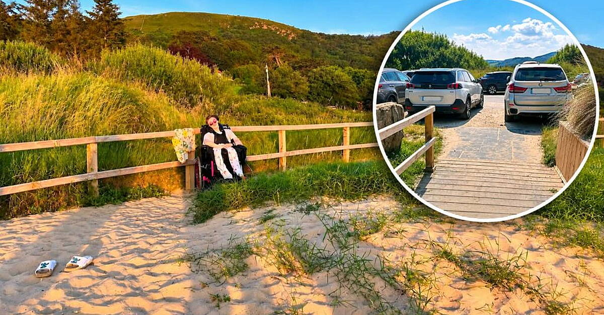 Cars block family from new accessible Lisfannon Beach boardwalk