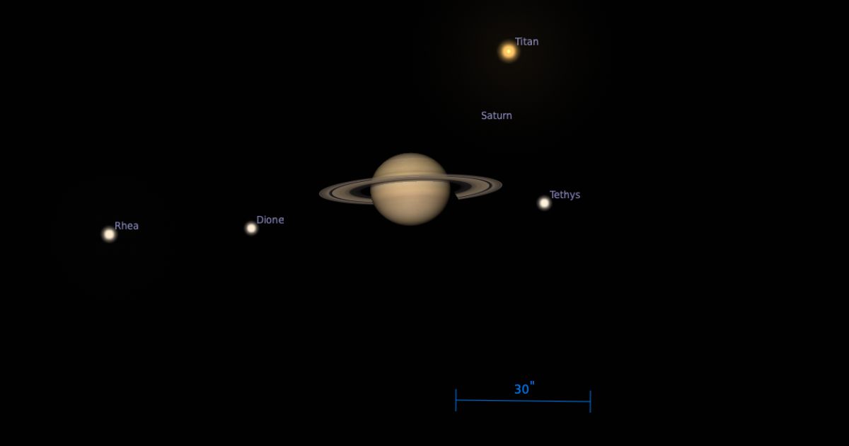 The Sky Today on Tuesday, July 21: Catch Titan near Saturn