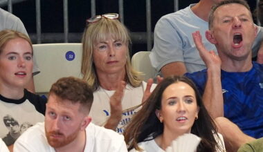 Madeleine McCann’s brother cheered on by parents at Commonwealth Games
