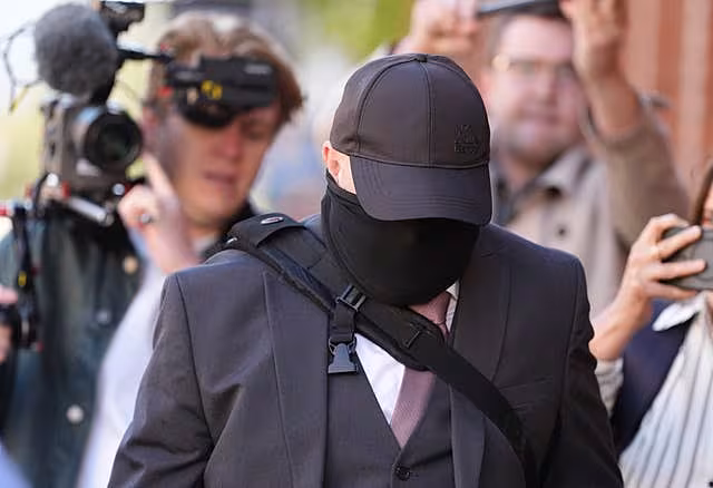 Funeral director Robert Bush arrives at Hull Crown Court for sentencing after human remains were found at his premises