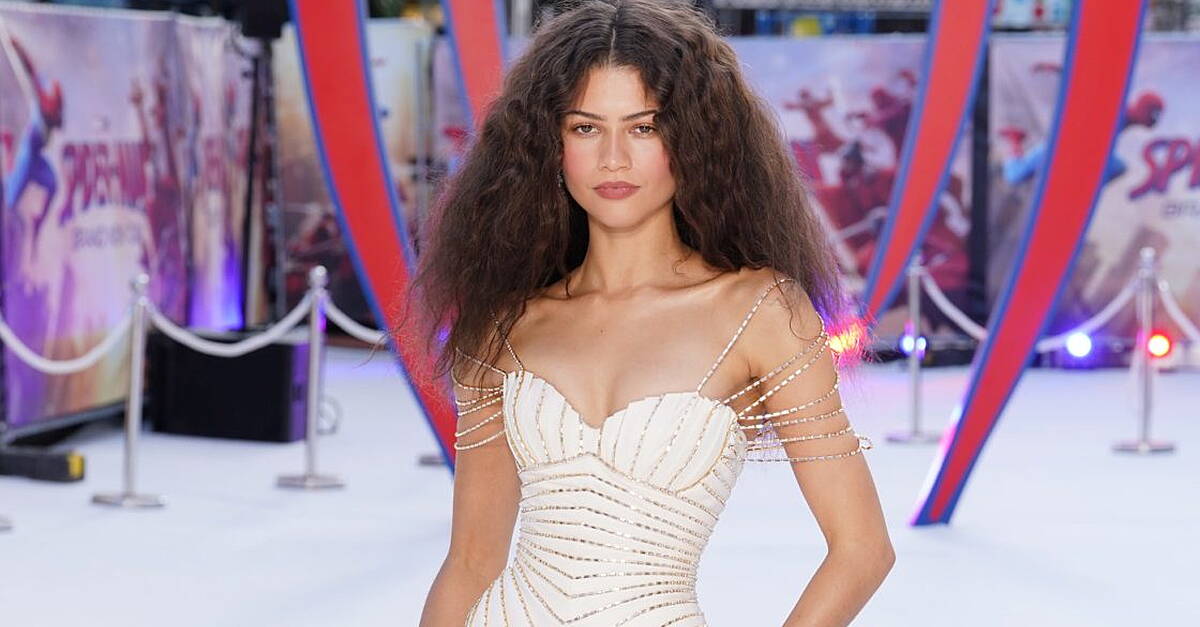 Zendaya wears delicate spider-webs for Spider-Man: Brand New Day London premiere