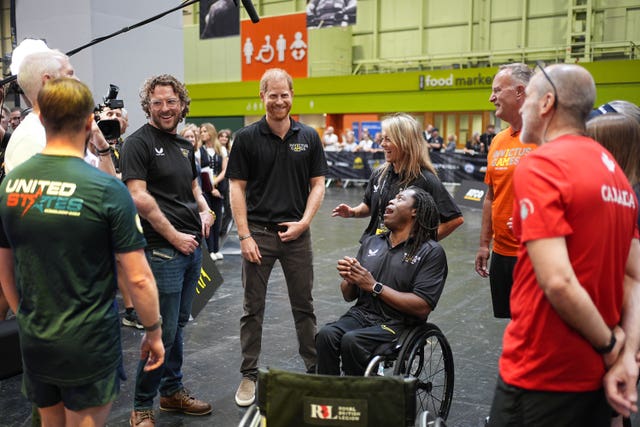 Ade Adepitan with the Duke of Sussex and others