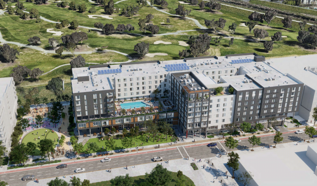 2263 Calle Del Mundo Aerial Rendering, image via Ensemble Real Estate