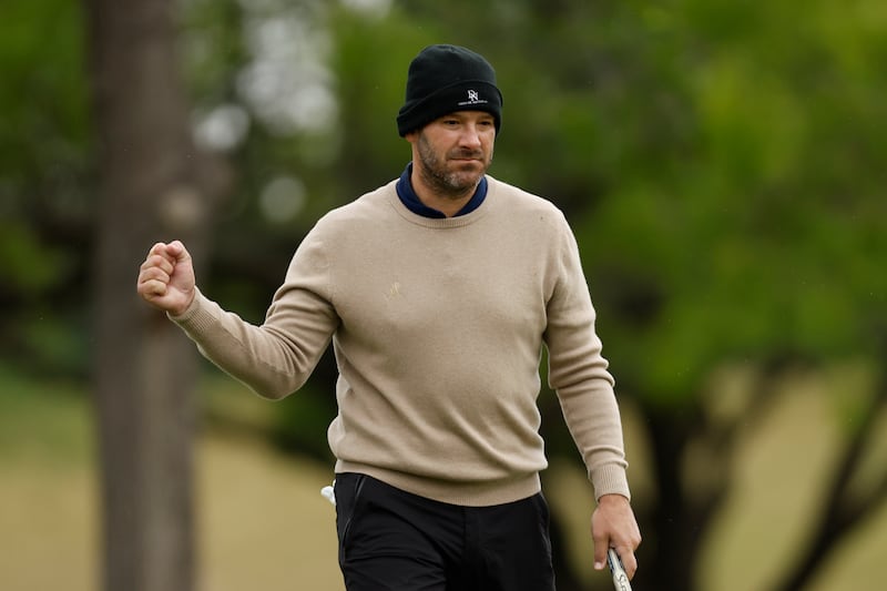 Former NFL player Tony Romo competing at the Invited Celebrity Classic at Las Colinas, Texas in April 2023. Photograph: Tim Heitman/Getty Images