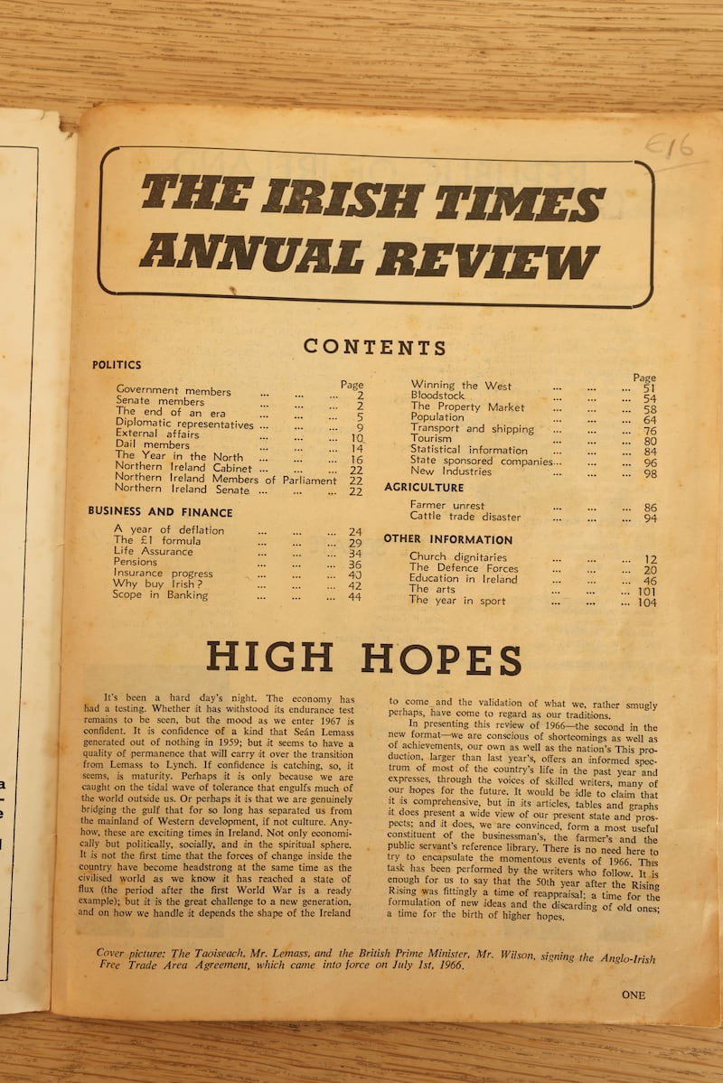 Of the annual review's advertised 100-plus pages referred to in the contents on page one, only 48 still remained. Photograph: Alan Betson/The Irish Times

