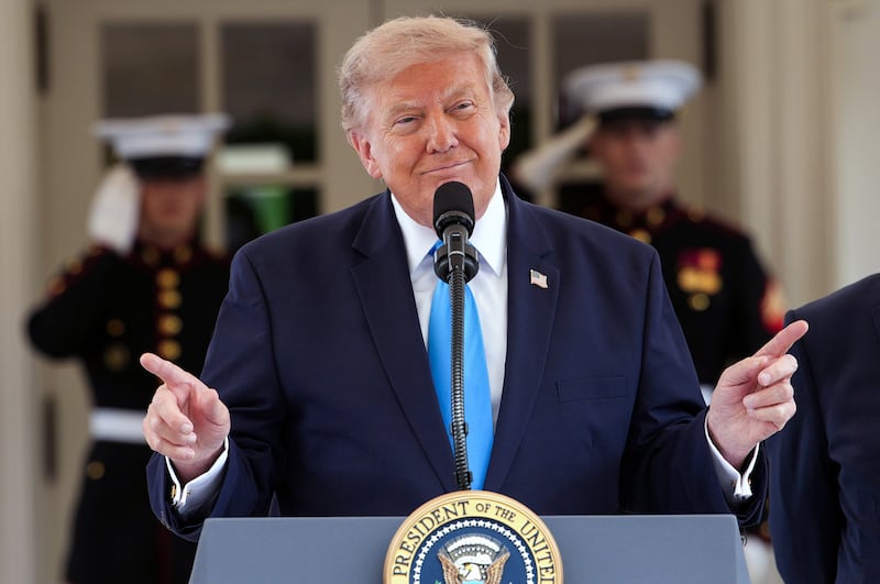 Donald Trump: 'I think the vast majority of Americans understand the dangers of communism.' Photograph: Andrew Harnik/Getty Images