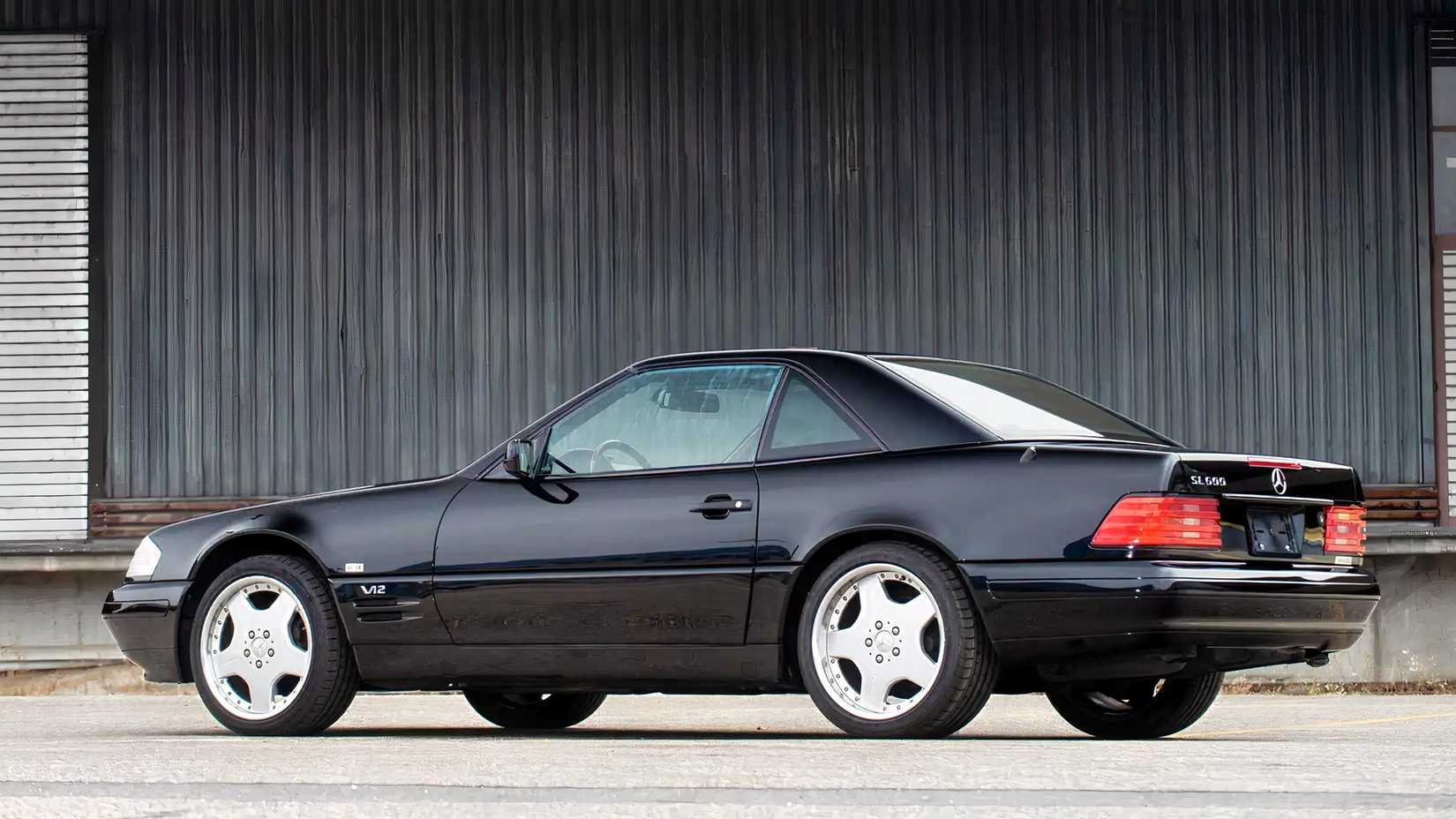 Rear-quarter shot of a 1998 Mercedes-Benz SL 600