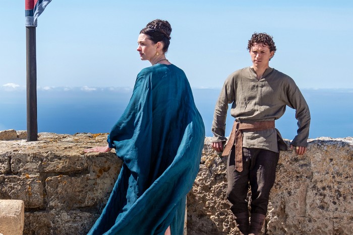 Anne Hathaway and Tom Holland in The Odyssey