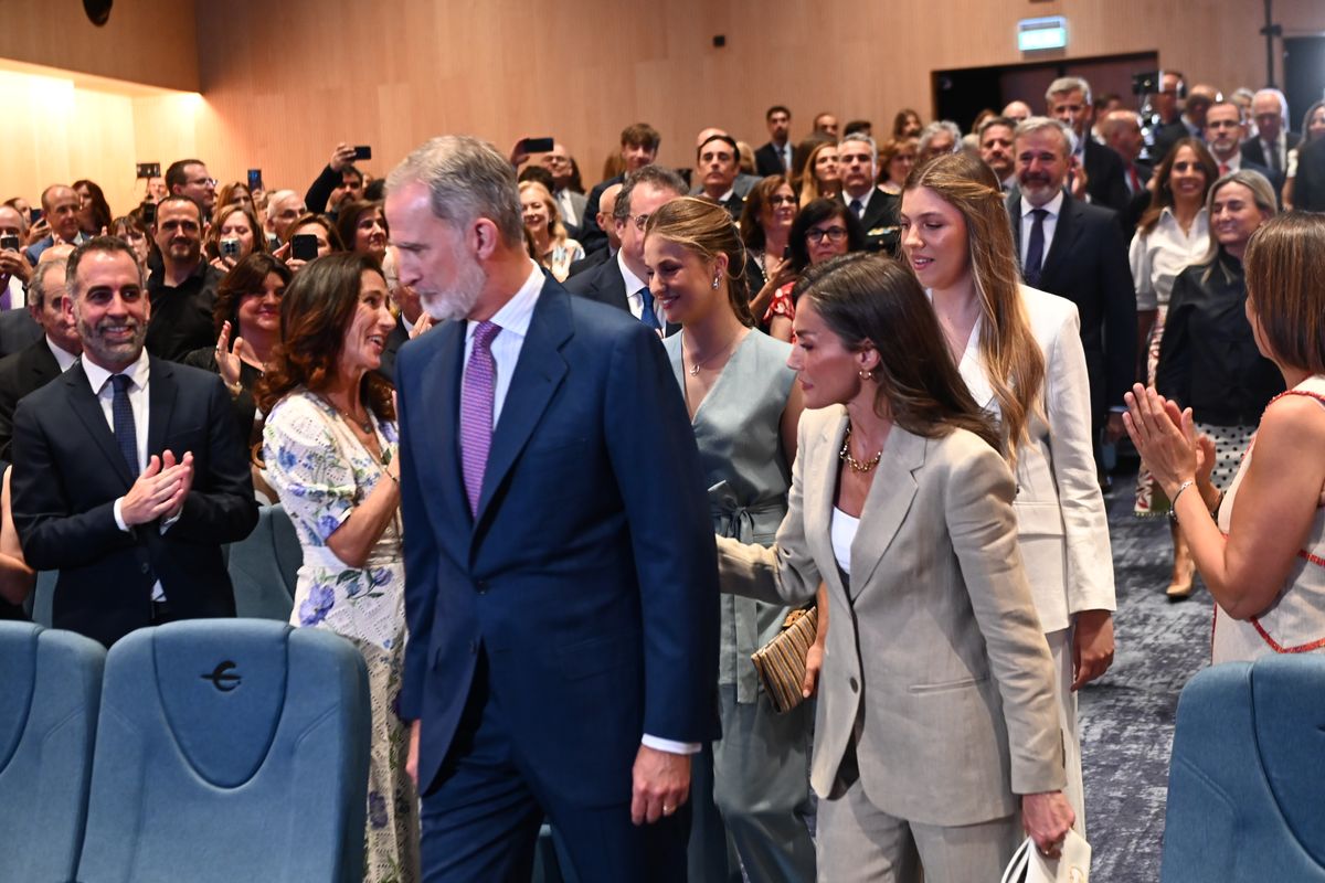 King Felipe VI and Queen Letizia showed their support by attending their younger daughter's first major institutional event.