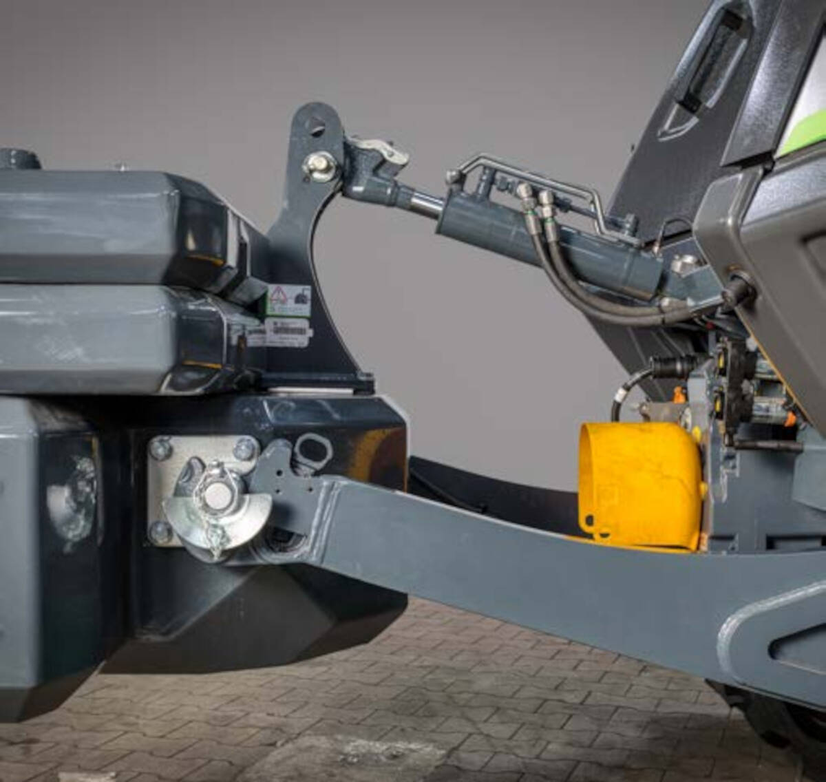 AgXeed designed the T2 series to work with conventional farm implements through standard hitch and hydraulic connections. The company says that allows farmers to use equipment they already own. PHOTO: AGXEED
