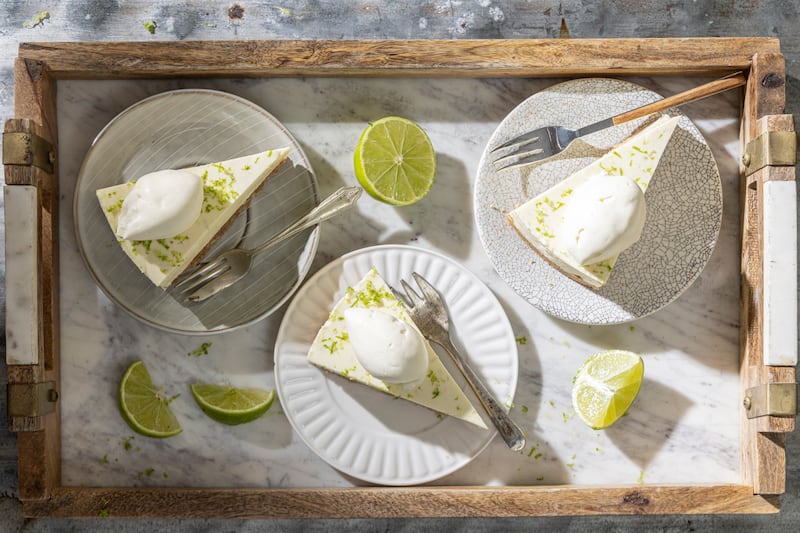 Mark Moriarty's key lime pie, which requires no baking. Photograph: Harry Weir