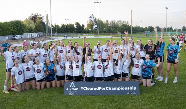 Kildare celebrate with LGFA U16 'A' All-Ireland trophy