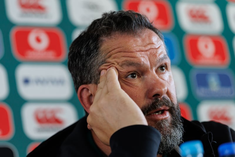 Ireland head coach Andy Farrell has laughed off remarks from Japan counterpart Eddie Jones in the lead-up to Saturday's match in Newcastle, Australia. Photograph: Ben Brady/Inpho