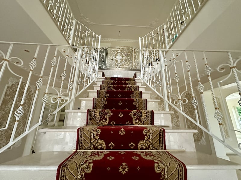 Opulent staircase of the house near Drogheda that was sold by Cab.