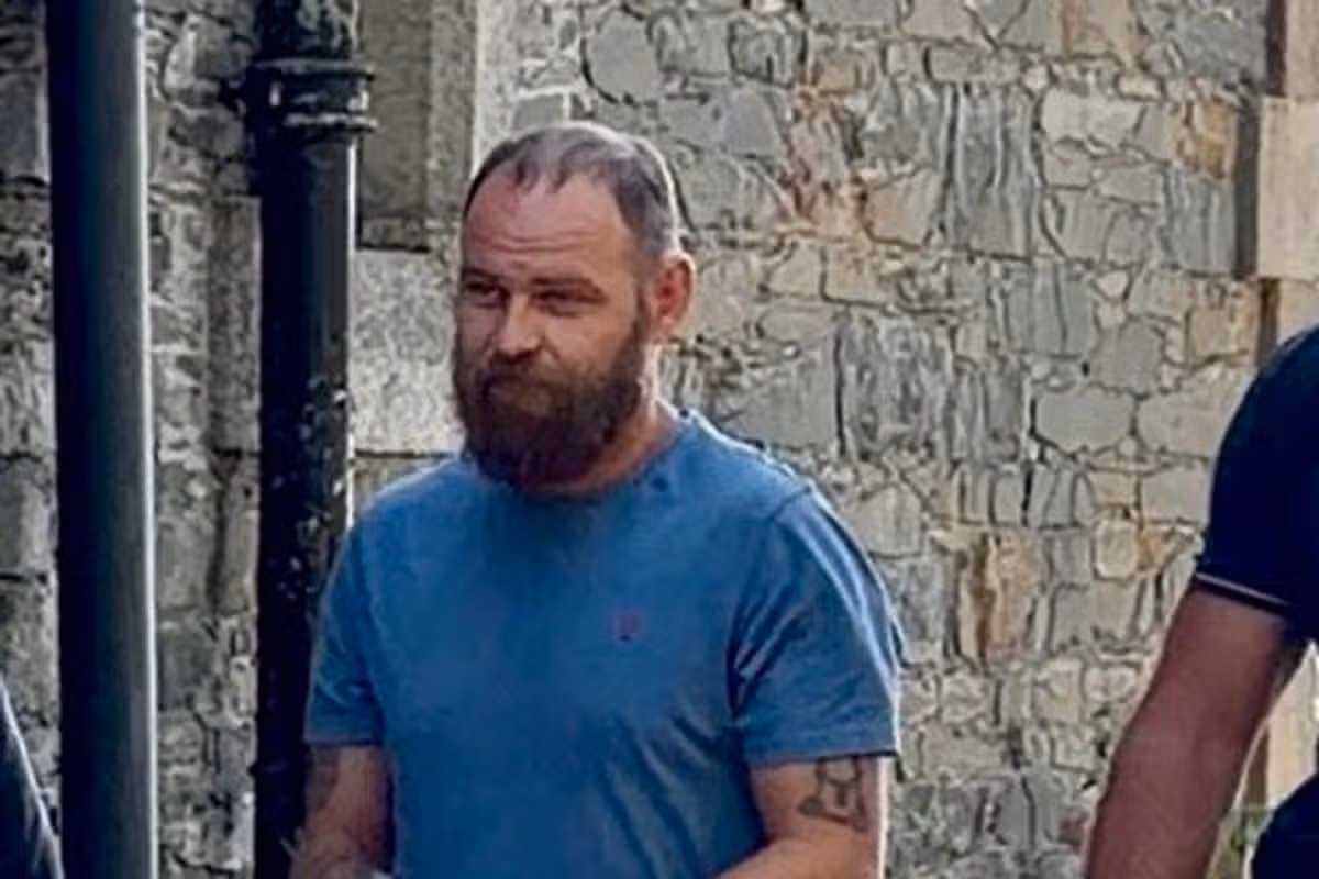 Ryan Byrne, 32, of Shrowlands, Athy, Co Kildare as he is brought to the town's courthouse on Tuesday.