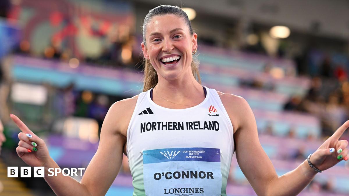 Kate O'Connor celebrates her gold medal