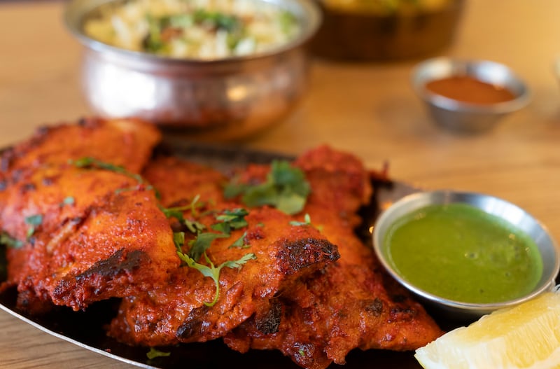 Fire grill chicken at Dosa Dosa restaurant in Rialto, Dublin 8. Photograph: Chris Maddaloni
