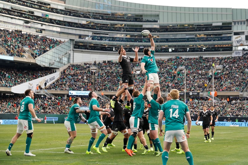Ireland lost to New Zealand in Chicago last year. Photograph: Michael Reaves/Getty Images