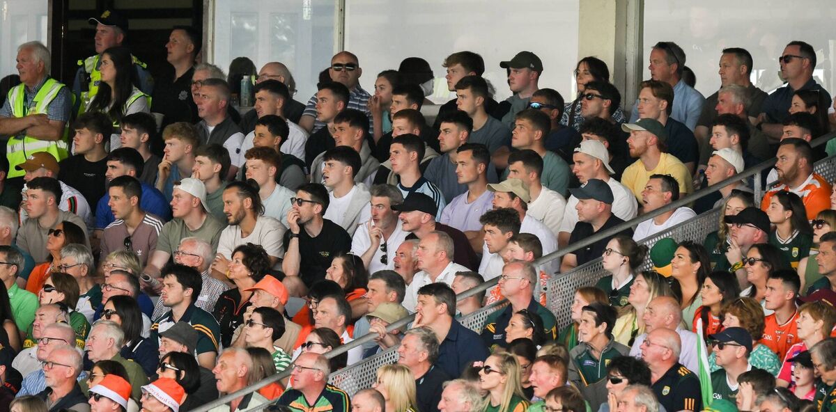 The Limerick hurling panel in attendance at the All-Ireland SFC game between Kerry and Armagh in Killarney. Pic: Brendan Moran/Sportsfile