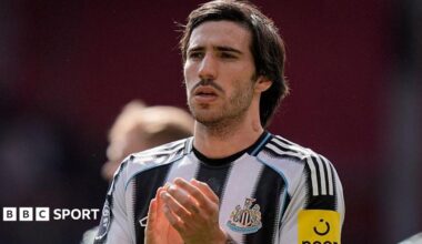 Sandro Tonali who has just signed for Tottenham from Newcastle