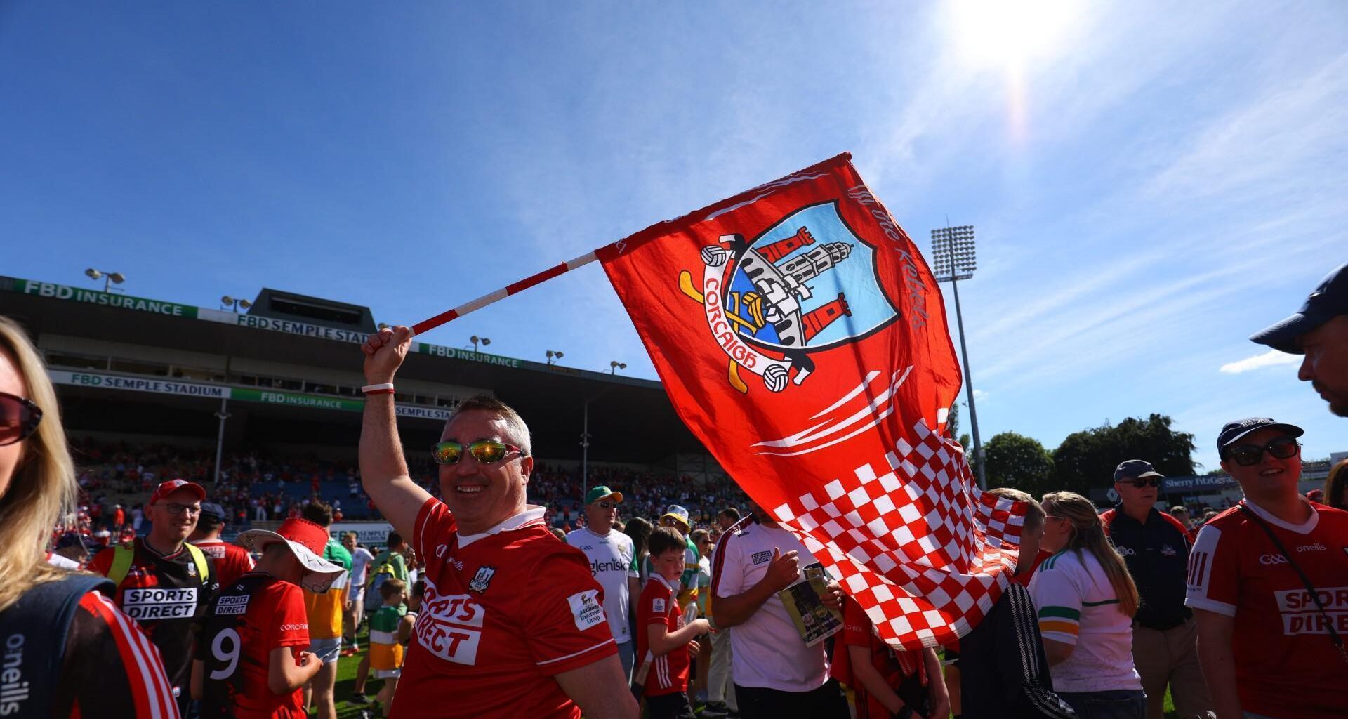 REBELS EVERYWHERE: A Cork fan after the game against Offaly. Pic: ©INPHO/Tom O'Hanlon.