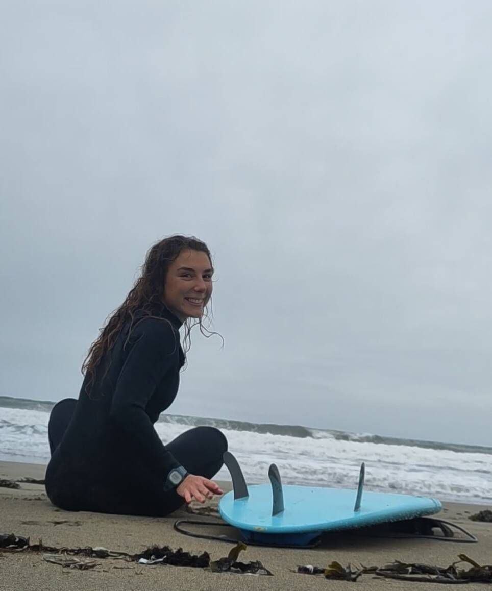 Emma enjoys indulging in her favourite sport of surfing at Garrettstown and Inch beaches in Cork