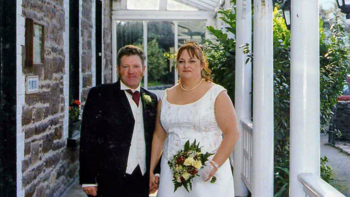 Patrick and Jackie Murphy on their wedding day.