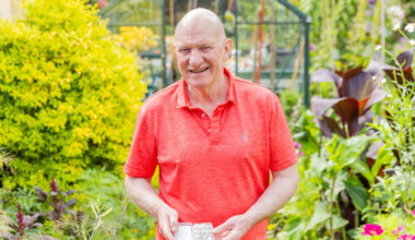 Thomas Quearney from Mr Middleton garden shop releasing ladybirds in his garden in Glasnevin, Dublin. Picture: Gareth Chaney