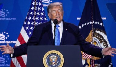 Donald Trump condemned recent attempts to “beat the American spirit out of us” and “alienate us from our history”. Picture: AP Photo/Manuel Balce Ceneta