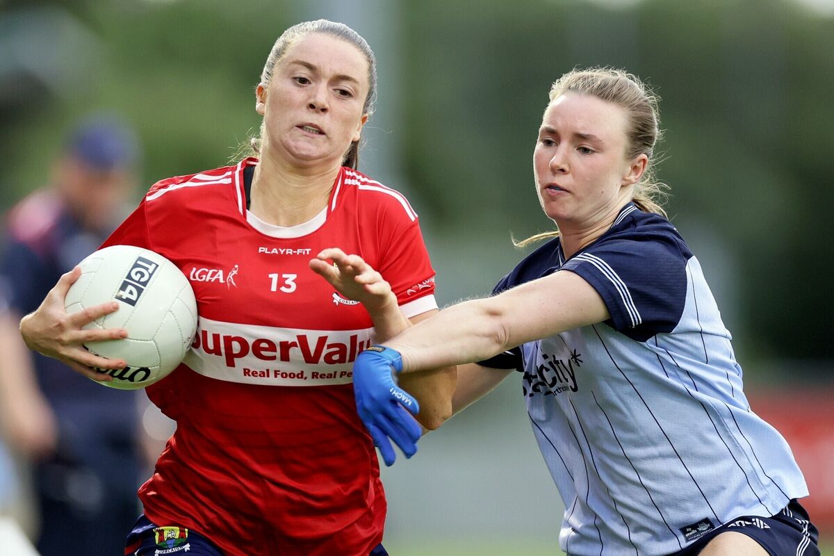 Dublin vs Cork: Cork's Leah Hallihan and Hannah Leahy of Dublin