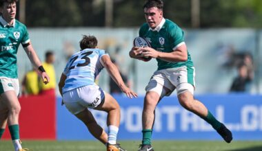 Ireland's Ben Blaney takes over as captain. Pic: ©INPHO/Levan Verdzeuli