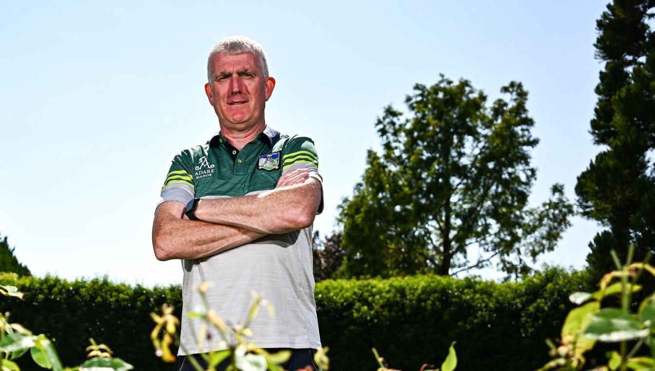John Kiely poses for a portrait during a Limerick media conference at Woodlands House Hotel in Adare. Pic: David Fitzgerald/Sportsfile.
